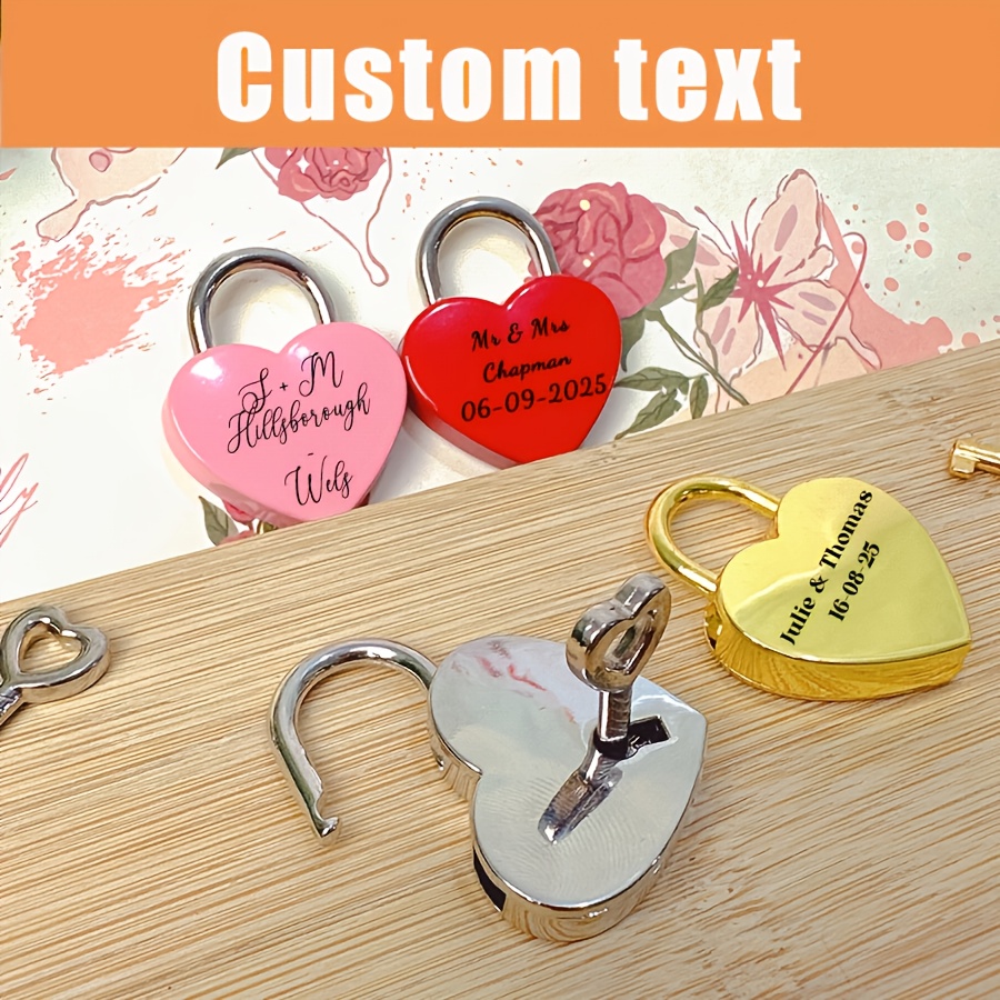 Custom Engraved Long Lock, Unique Valentine's Day Gift